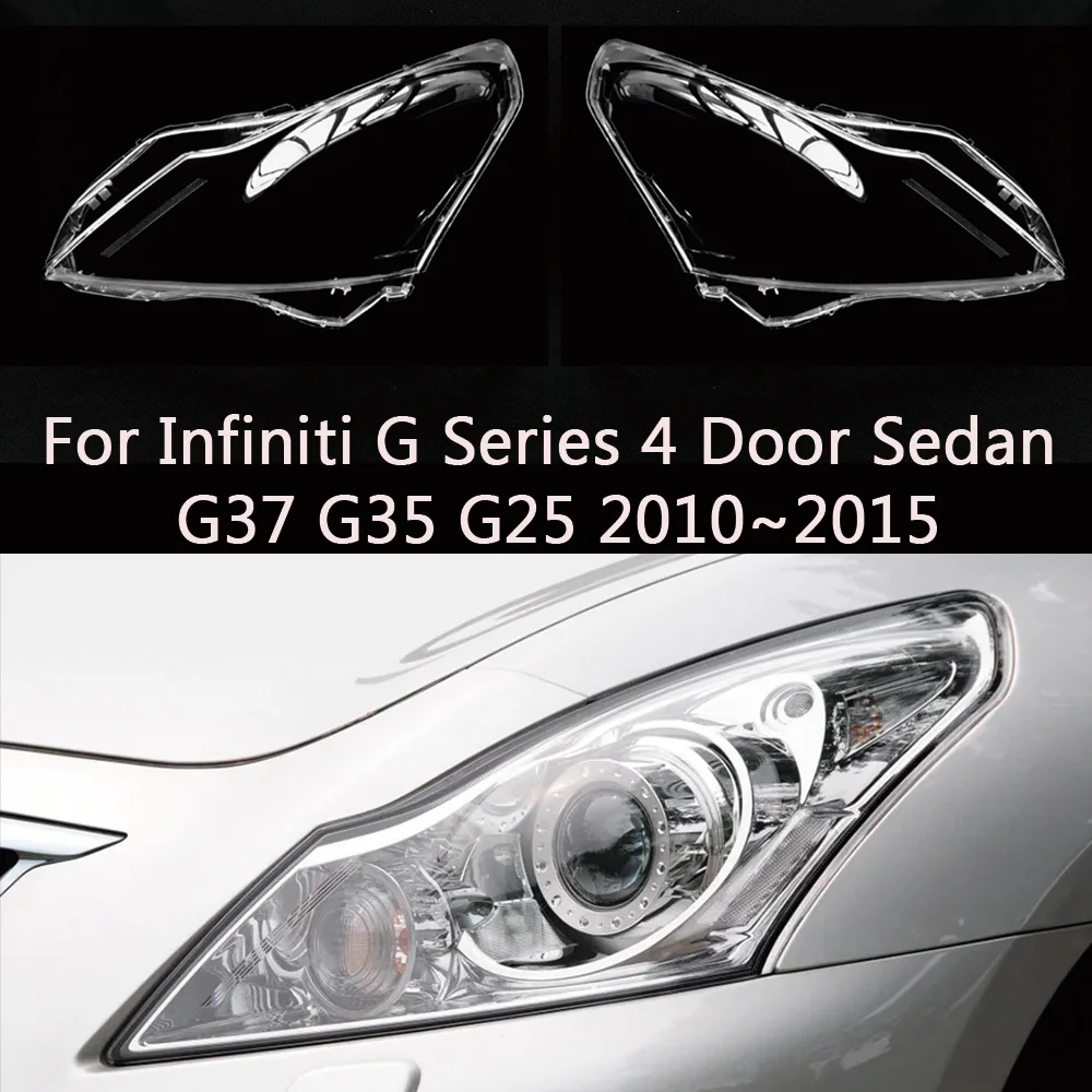 

HTTCY крышка фары для Infiniti G серии G37 G35 G25 2010 2011 2012 2013 2014 2015 линза фары прозрачные абажуры в виде ракушки