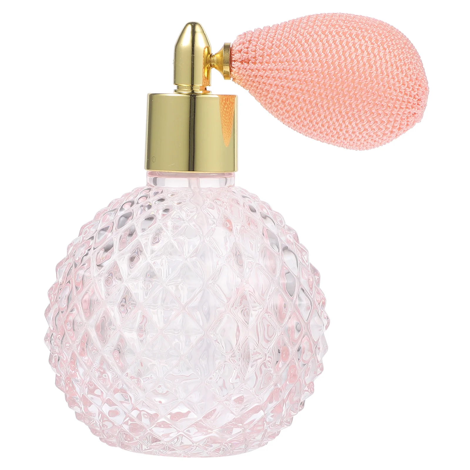 

Star Pattern Glass Balloon Spray Perfume Bottle 100ml Short Pink Sprayer Refillable Empty Elegant Travel Vintage