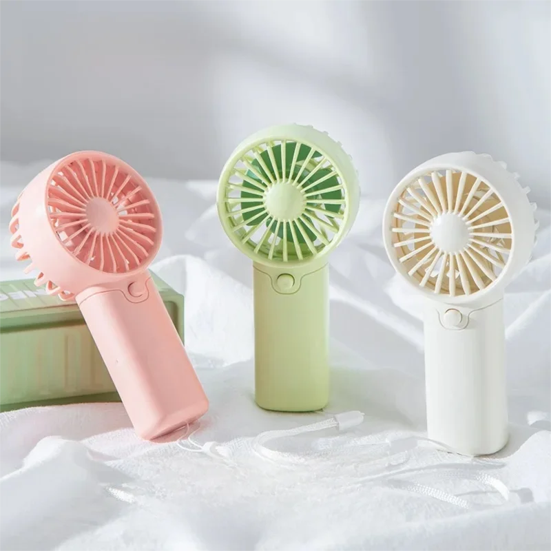 2026 Cute Mini Fan Portable Handheld Fan Lightweight Handy Fan Pocket Size Low Noise Small Electric Fan Student Gift Outdoor Fan