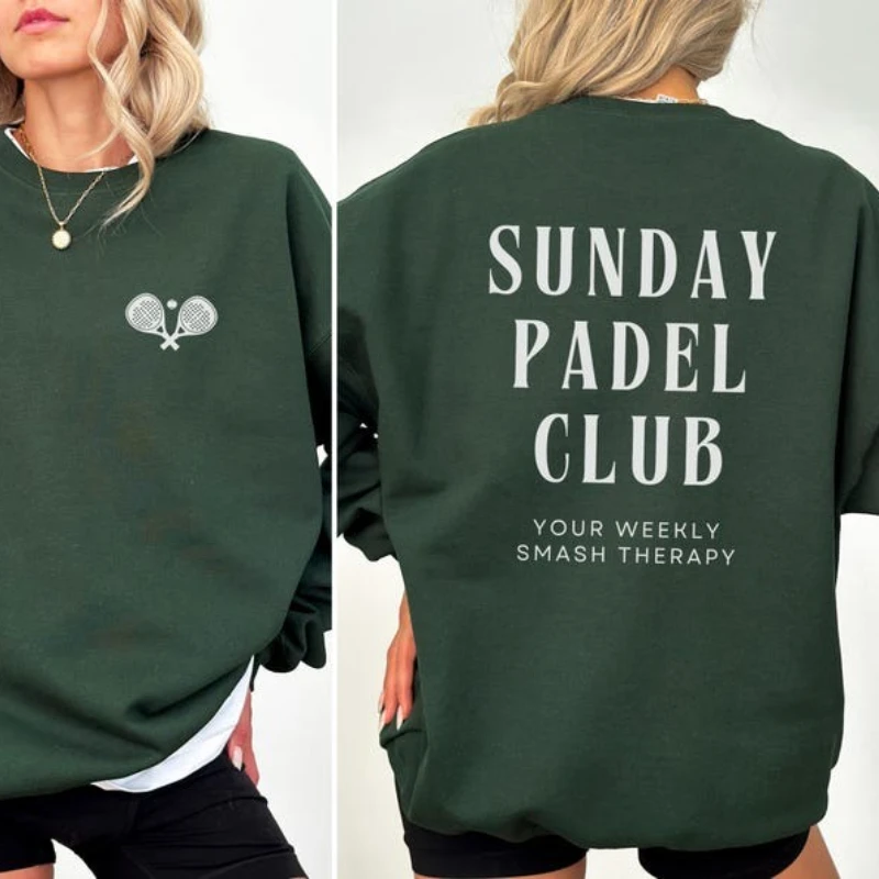 Ihr Padel Club Sweatshirt (Anpassbar) Sportliche Fitnesskleidung für Padel-Tennis, Workout, Fitnessstudio, bequem & stilvoll mit Rückenaufdruck