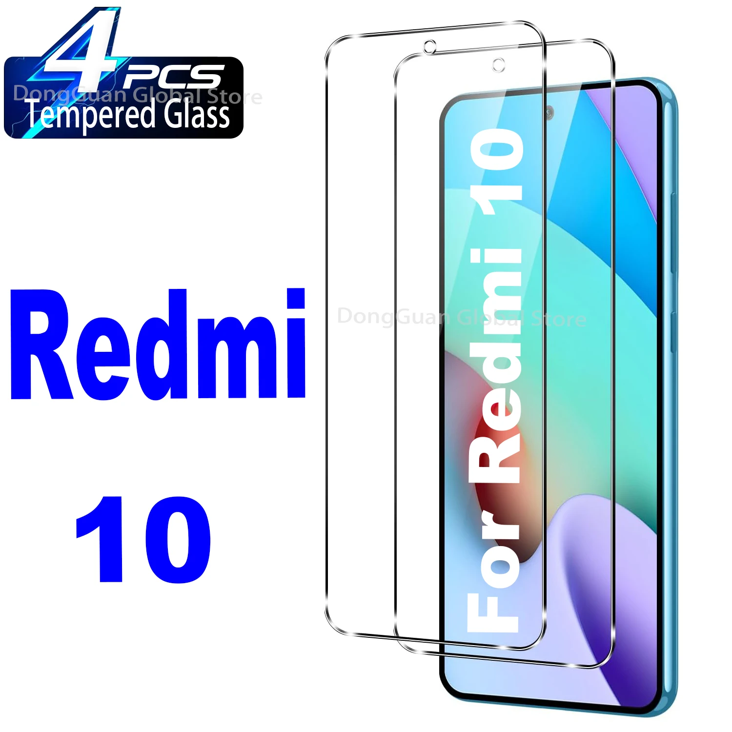 

6.5" Tempered Glass For Xiaomi Redmi 10 / Redmi 10 2022 Screen Protector Glass Film