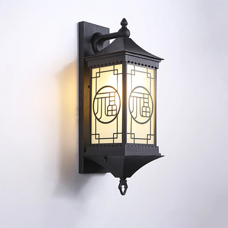 retro outdoor led wall light ip54 waterproof porch lights novo estilo chines wall sconce lamp jardim varanda corredor iluminacao de vidro 01