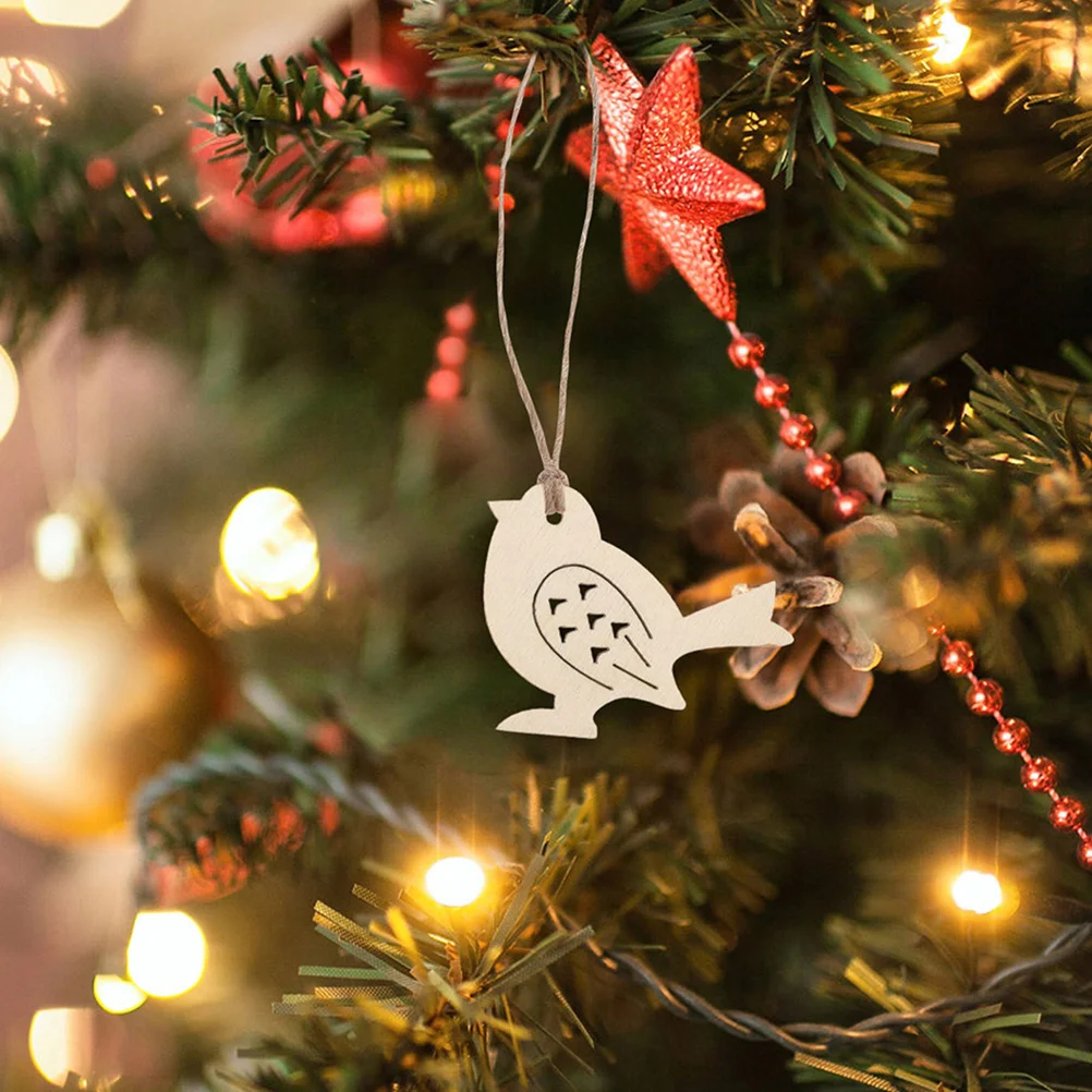 100 قطعة الحلي الخشبية الطيور لم تنته يدويا DIY القواطع للأطفال الحرف ديكور المنزل شرائح الطيور الخشبية الصغيرة الخشب الحرفية #1