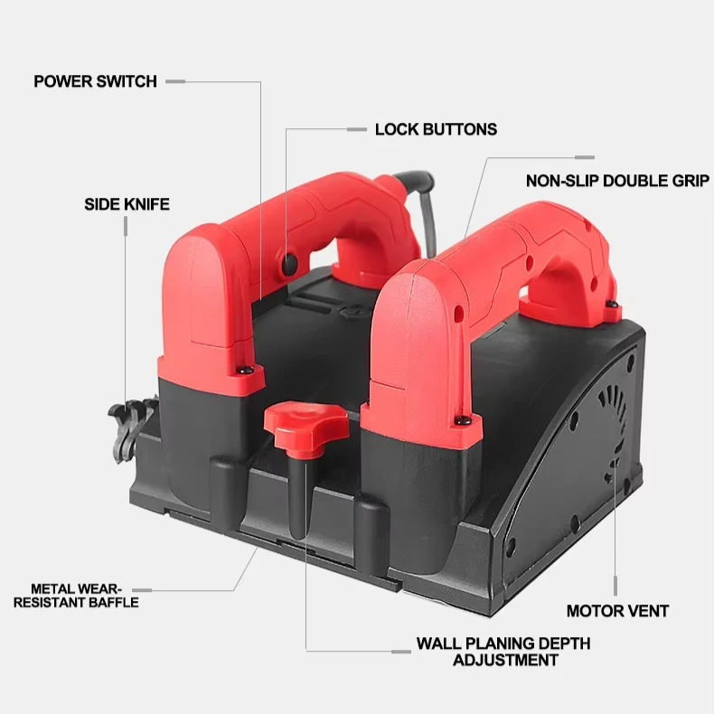 Factory Supply Electric Wall Planer Handheld 1680W Electric Wall Surface Planer