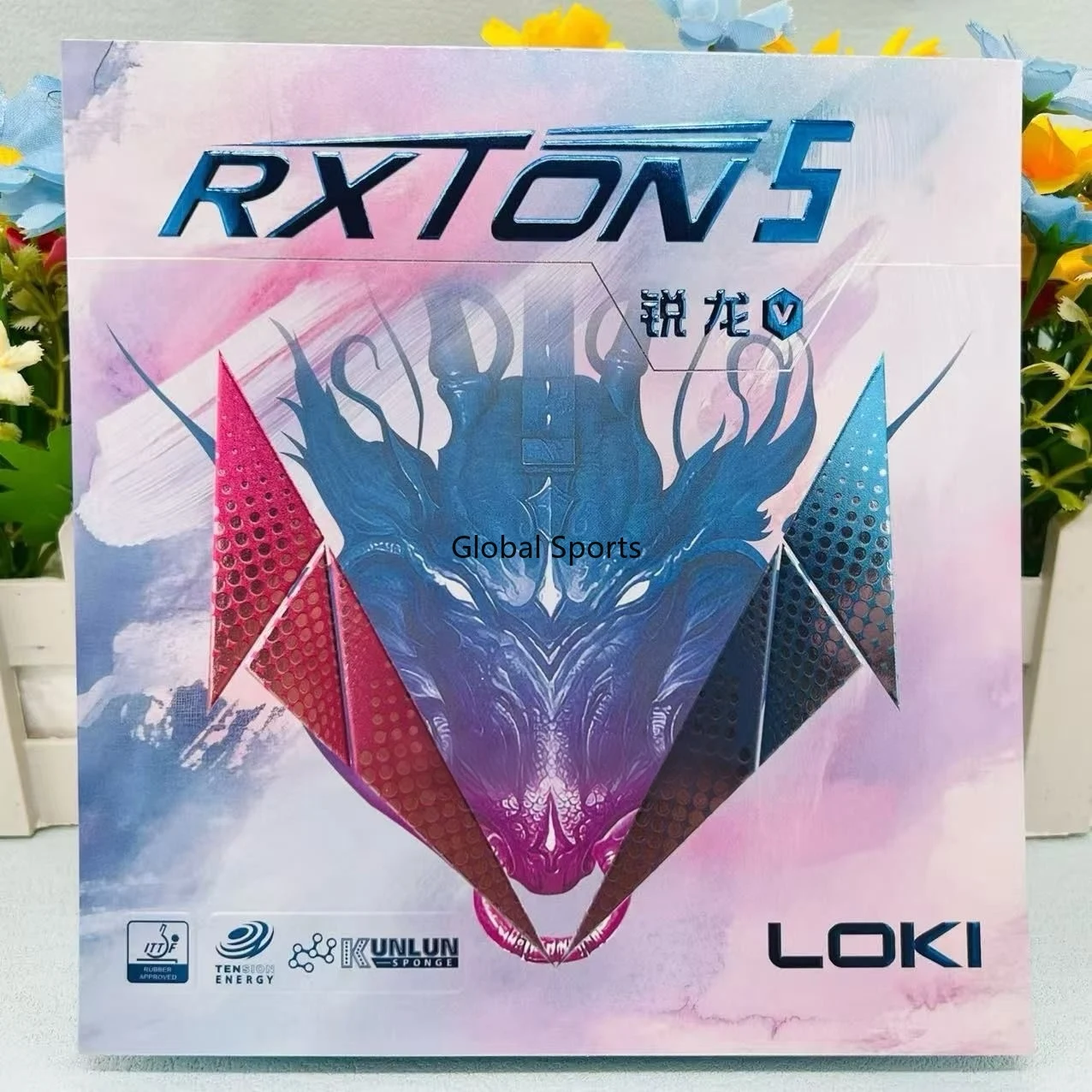 LOKI RXTON 5 컬러 시리즈 라켓 용 탁구 고무 Sticky Pimples-in ITTF 승인 핑크/블루/퍼플 탁구 고무 ...