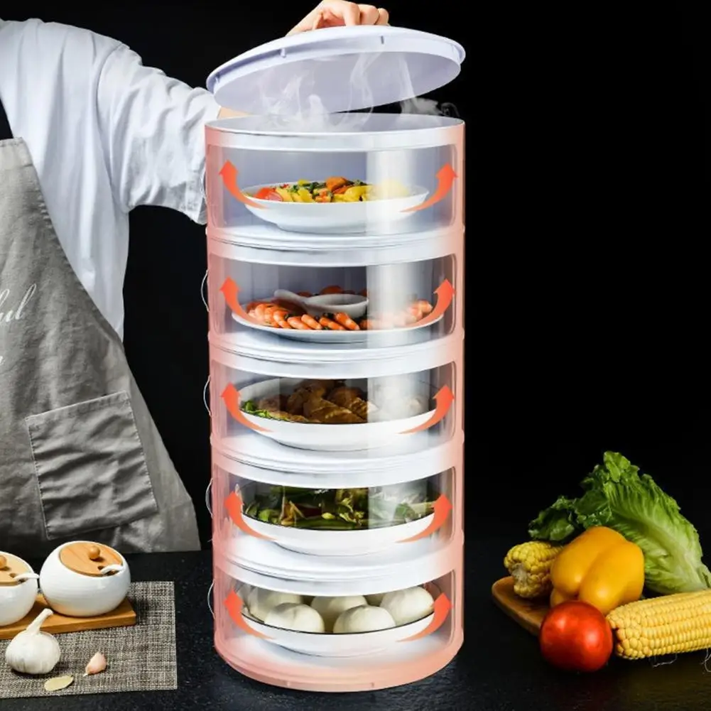 Food Safety Cover Stackable Insulated Dish Vegetable Covers for Outdoor Dining Anti-fly Dust-proof Storage for Picnics