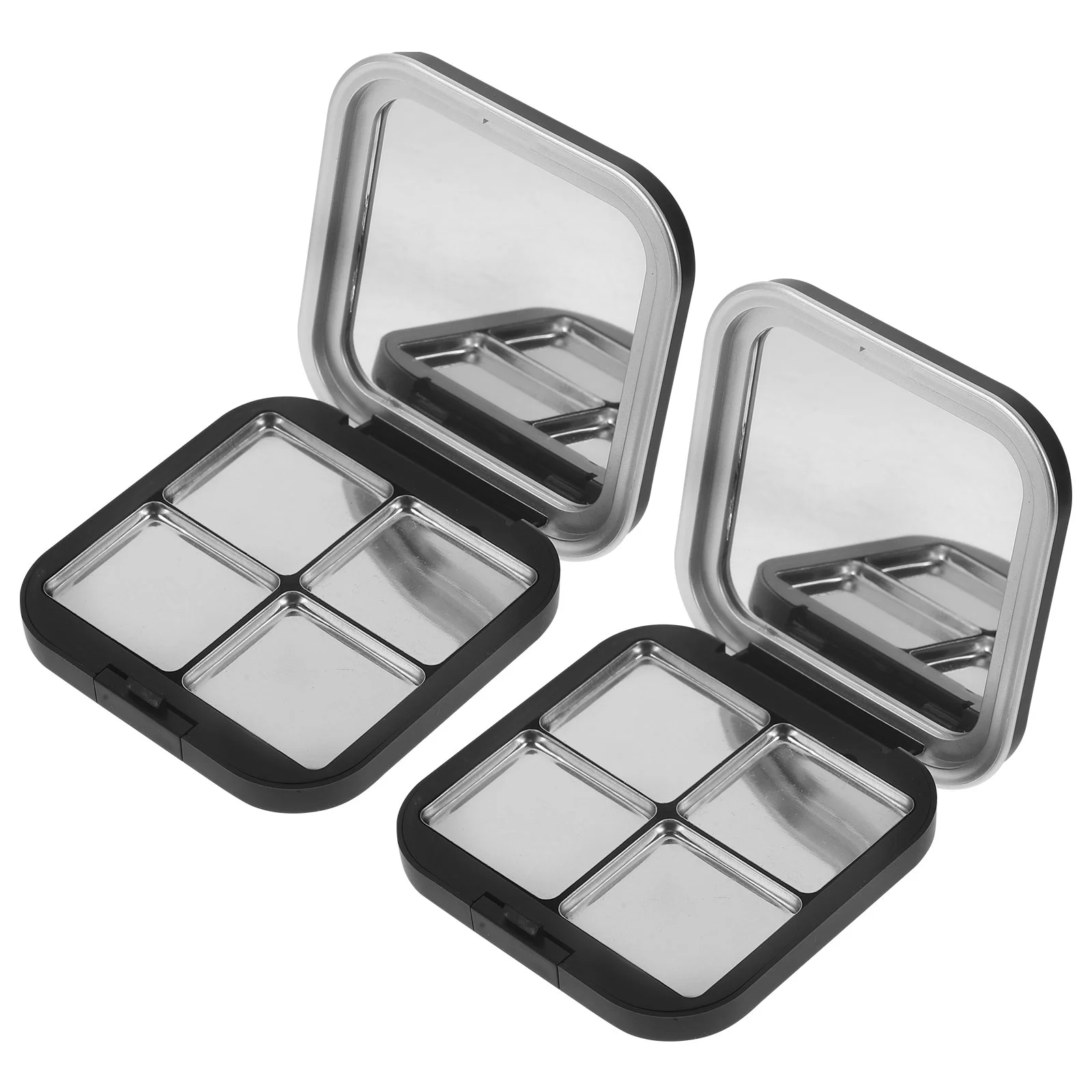 2 Pcs Eye Shadow Box Empty Eyeshadow Make up Palate Container Case Makeup Palettes Abs Cosmetics Organizer