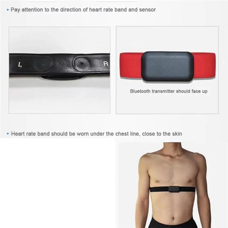 心拍数モニター チェスト ストラップ Wahoo と互換性のあるスポーツ C 用調節可能なフィットネス バンド