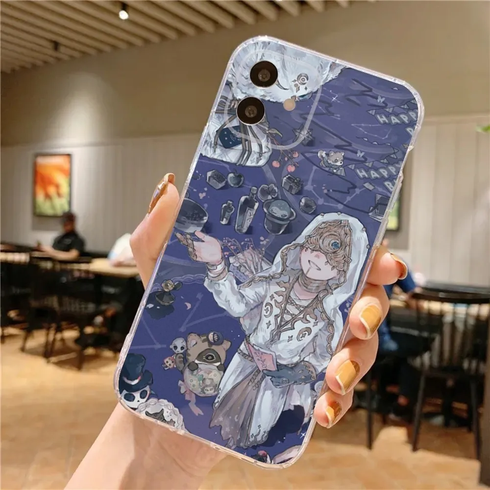 I-Identity V Game Phone Case For iPhone 15,14,13,12,11 Plus,Pro,Max,XR,XS,X,7,8 Plus,SE,Mini Transparent Silicone Soft