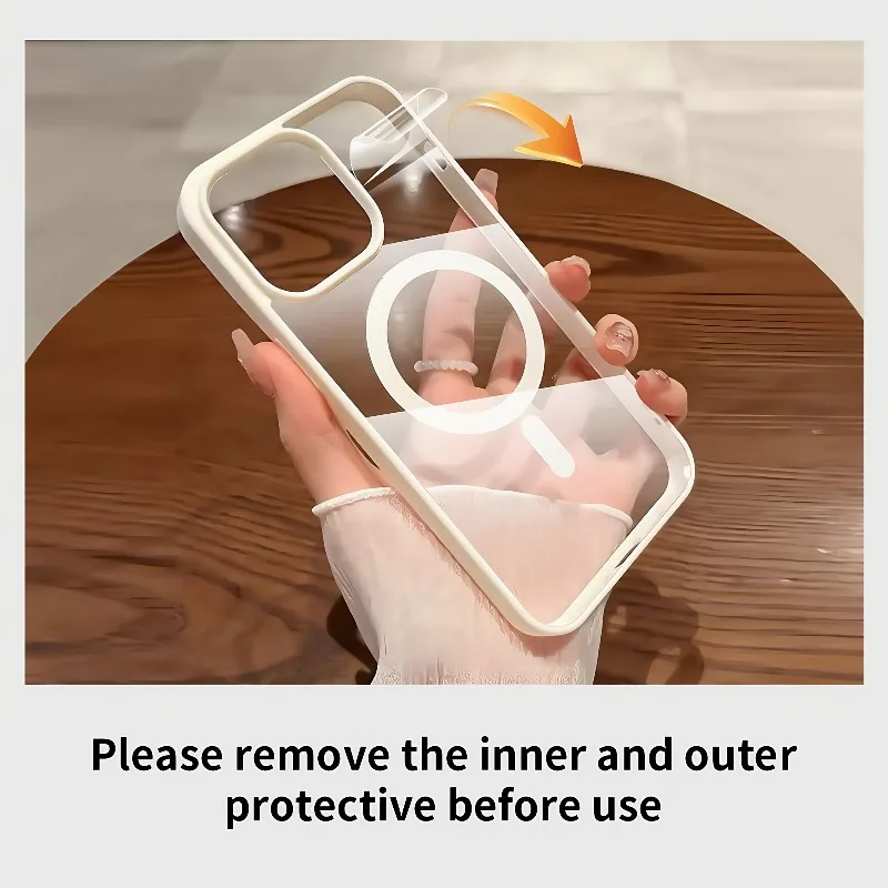 Luxury Acrylic Magnetic Clear Case for Magsafe for iPhone 17 Pro 16 15 14 Plus 13 12 11 Pro Max Wireless Charge Slim Fit Cover