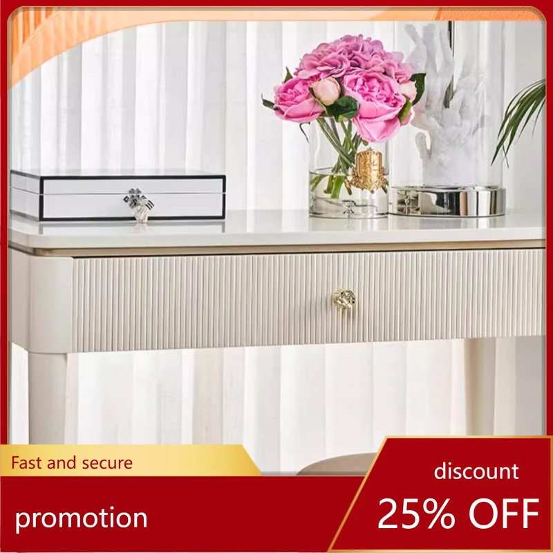 

HXL solid wood desk dresser master bedroom makeup cream style modern simplicity