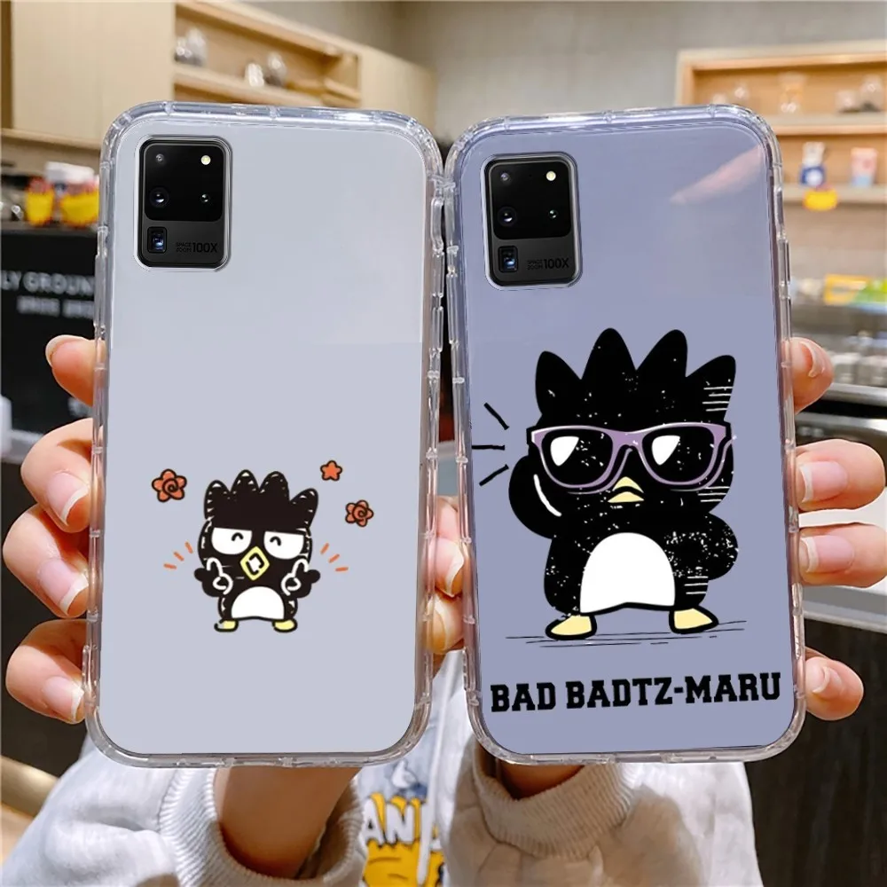 Sario-B-Badtz-Maru  Phone Case For Samsung Galaxy A52 A12 A51 S21 Edge S22ULTRA S23 S20LITE Plus ultra Transparent Cover