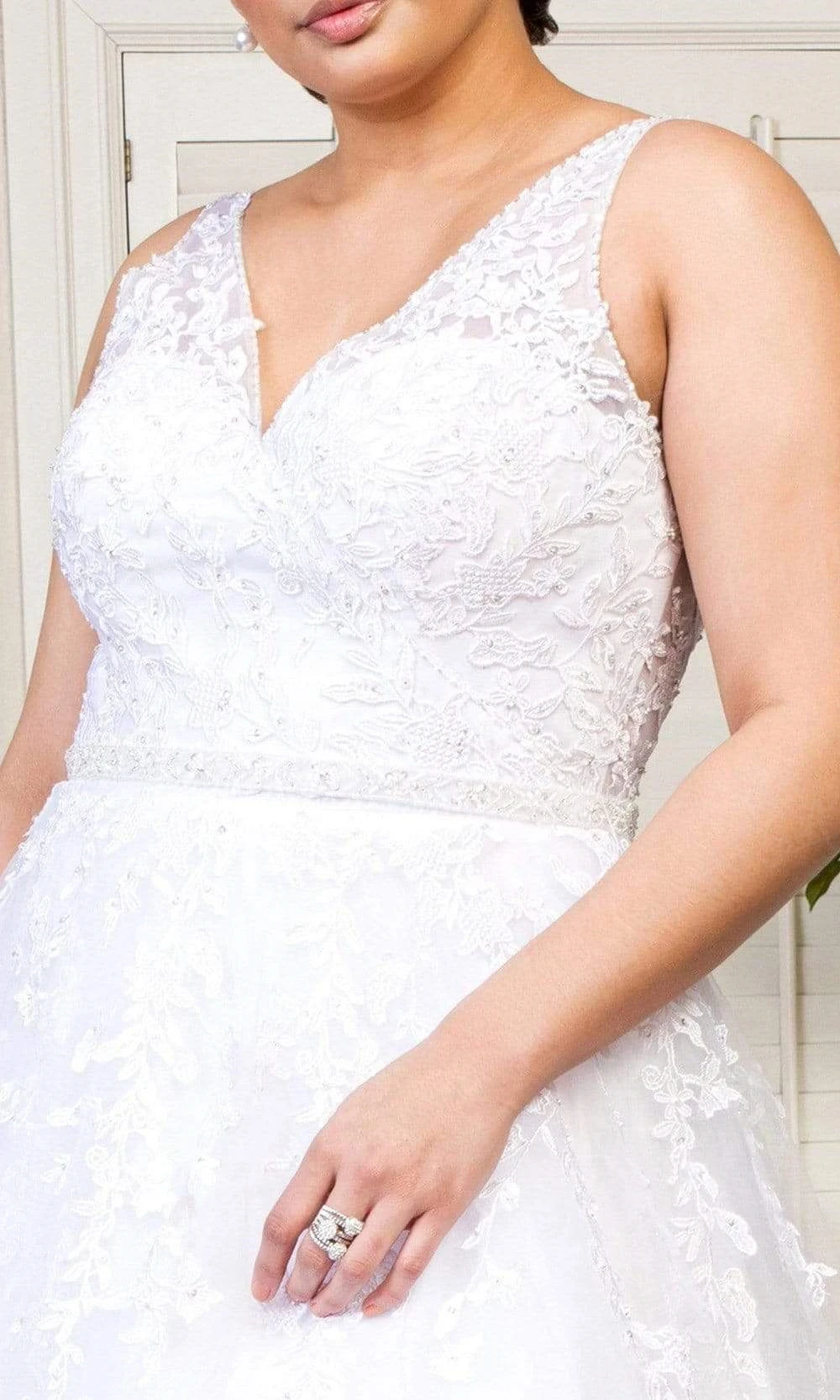 Vestidos De Casamento Clássicos Para Mulheres, Vestido De Noiva De Tule, Lantejoulas Bordadas, Decote Em V, Vestidos De Noiva