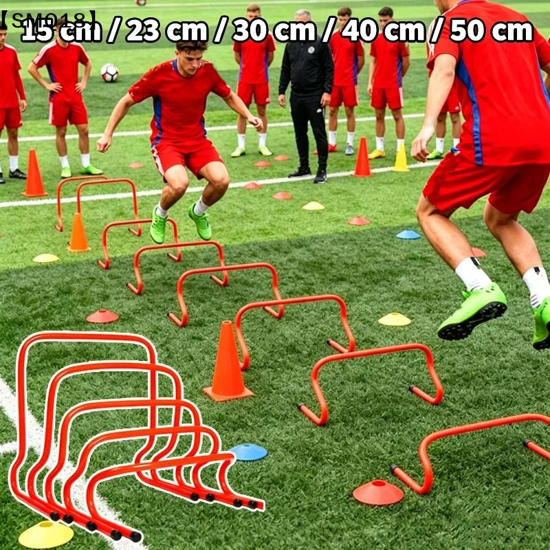 Bright Orange Agility Training Hurdles Durable PVC Non Slip Feet For Soccer Basketball Speed Training【SMQ】
