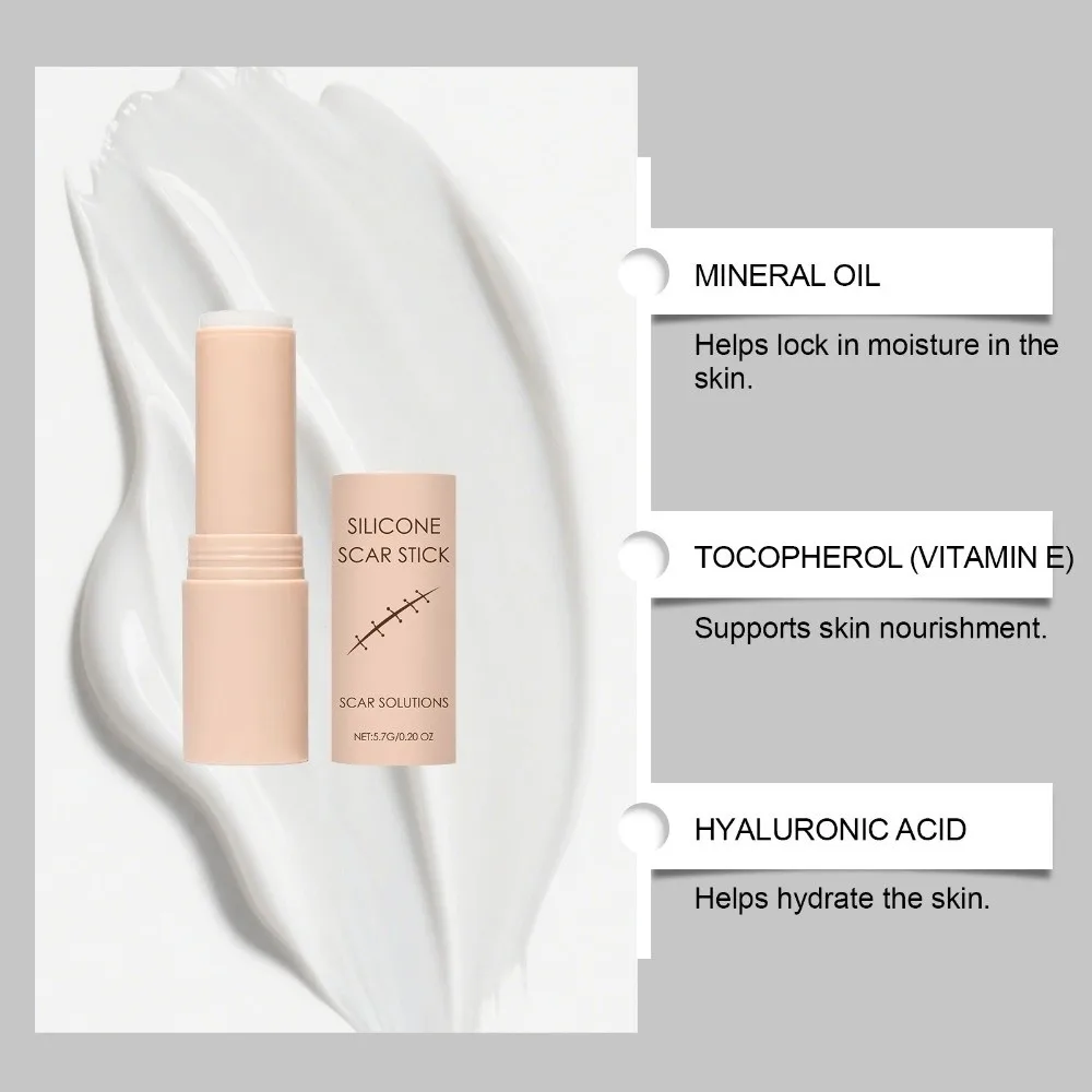Palo ligero para tratamiento de cicatrices, fórmula suave, palitos de silicona fáciles de aplicar, aplicador de masaje Manual hipoalergénico, uso diario