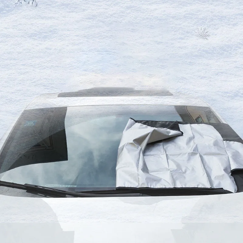 Car Windscreen Cover Front Cover Anti Snow Frost Sun Shield Dust Protector Heat Sun Mat Car Window Screen Cover image 2