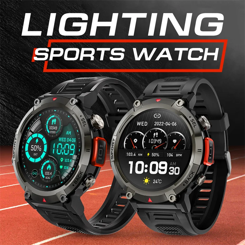 Smart Watch KE3 Bluetooth Call Health Monitor Men Outdoor Sport Fitness Tracker S100 Smartwatch With Flashlight Light