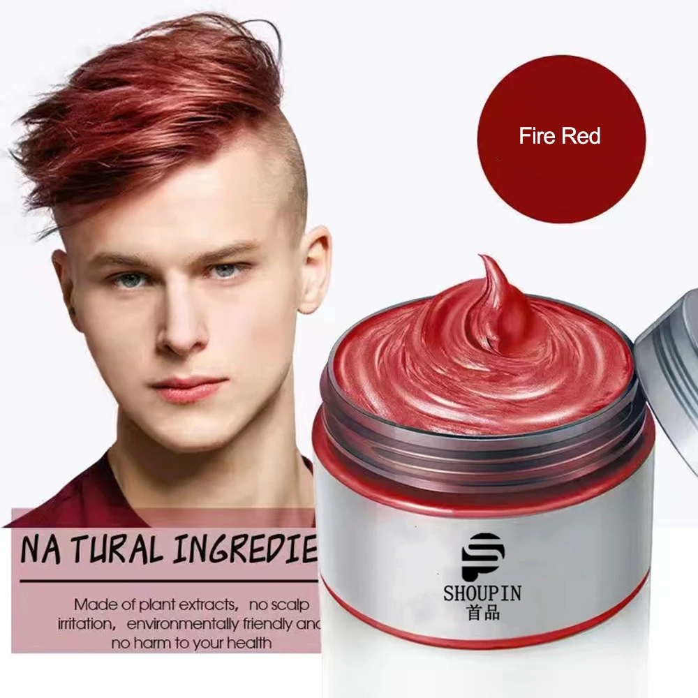 Color Hair Wax Styling Pomade 8 Color Fashion Grandma Grey Disposable Natural Hair Strong Gel Cream Hair Dye For Women Men New