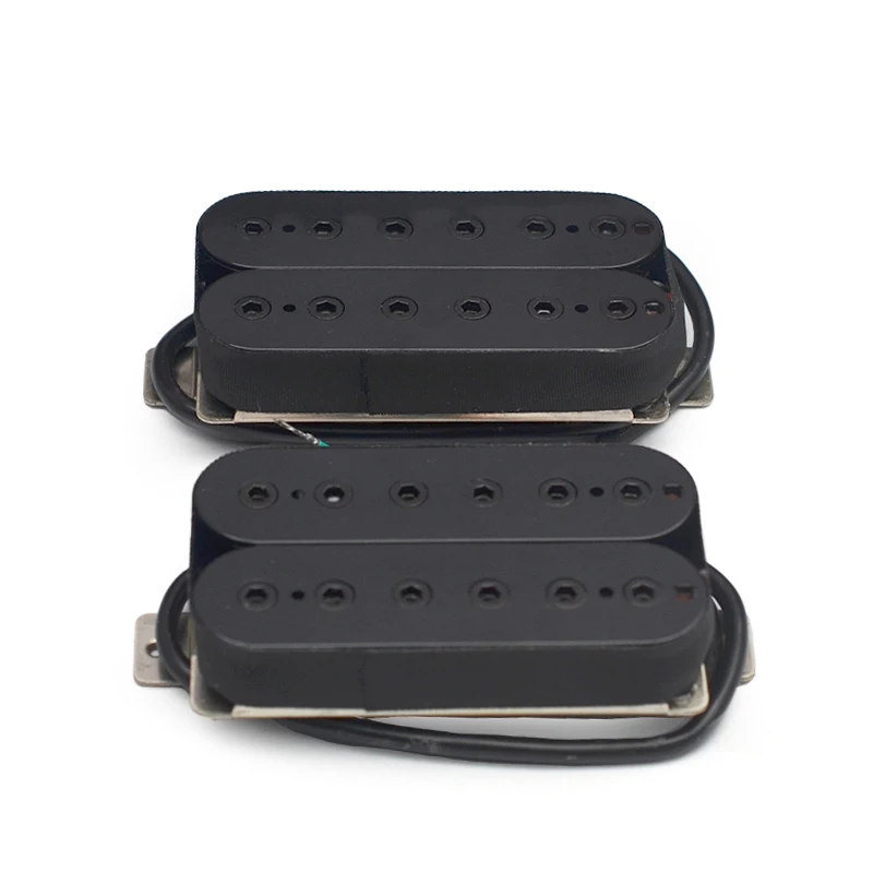 Vintage Alnico 5 Humbucker Pickup Double Coil Electric Guitar Bridge Pickup Black Guitar Parts Warm Sound Black