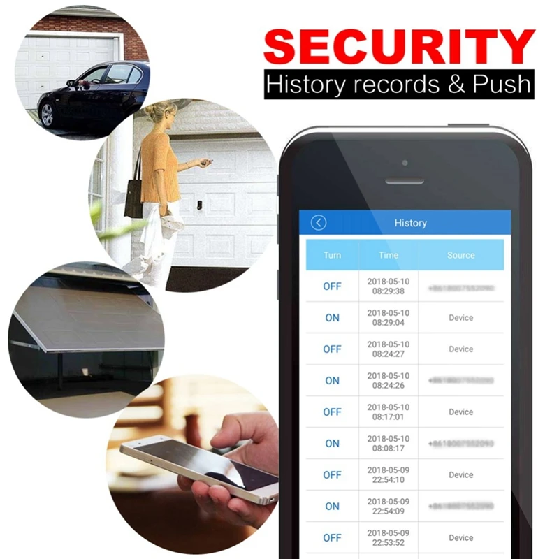 Smart Garage Door Opener With RF433 Mhz Wrieless Control Smart Garage Door For Alexa Yandex Easy Install Easy To Use (Zigbee)