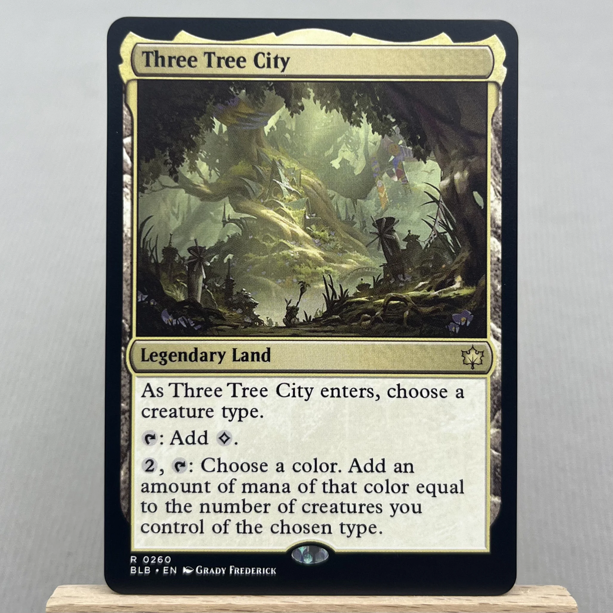 BLB BLC MH3 OTP HOLO7-Ⅰ02 Tcg cards magical German Black Core Three Tree City Maha, Its Feathers the Night Ygra, gather