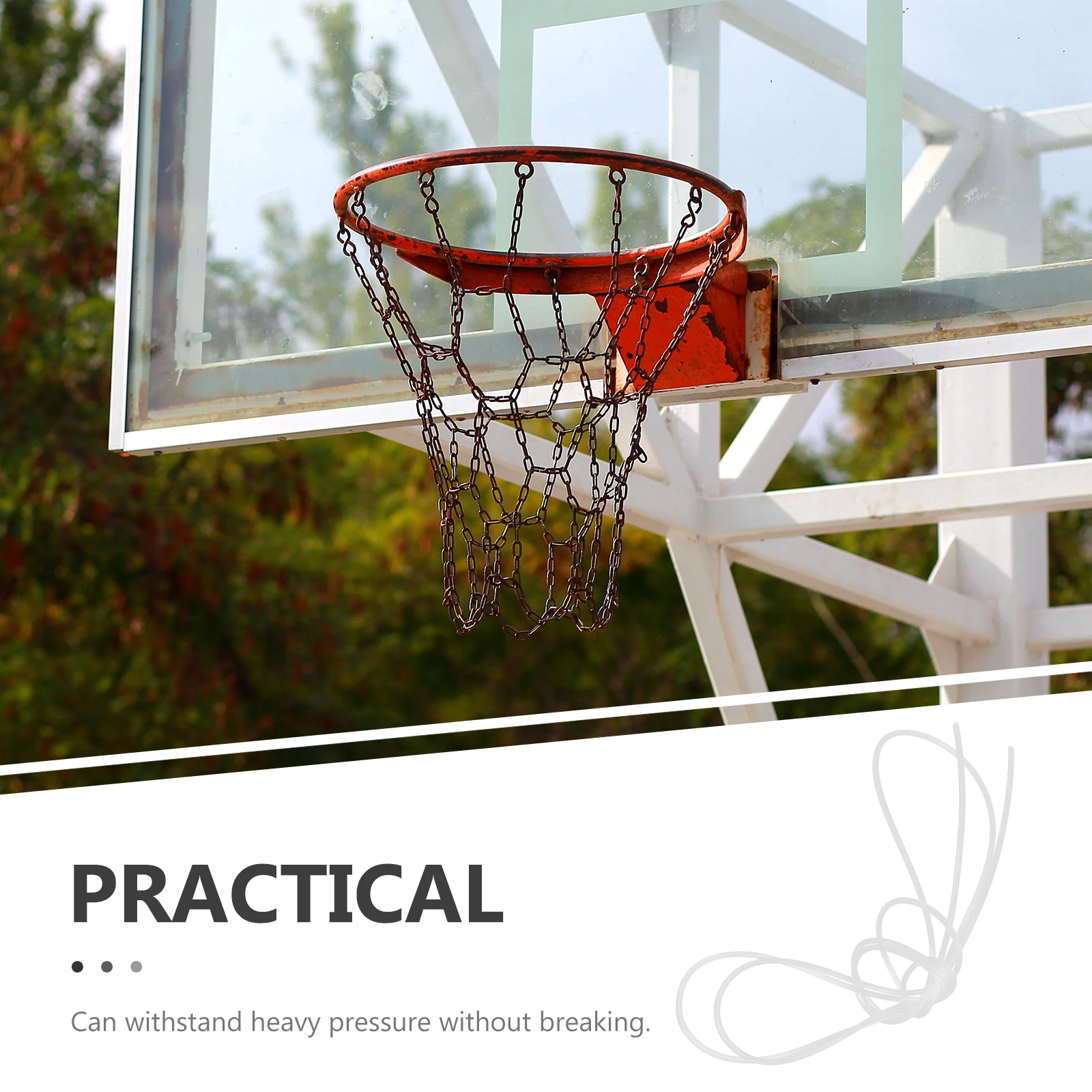 

2Pcs Basketball Hoop Net String Durable Nylon Rope for Frame Nets Easy Installation High Strength Team Sports Equipment