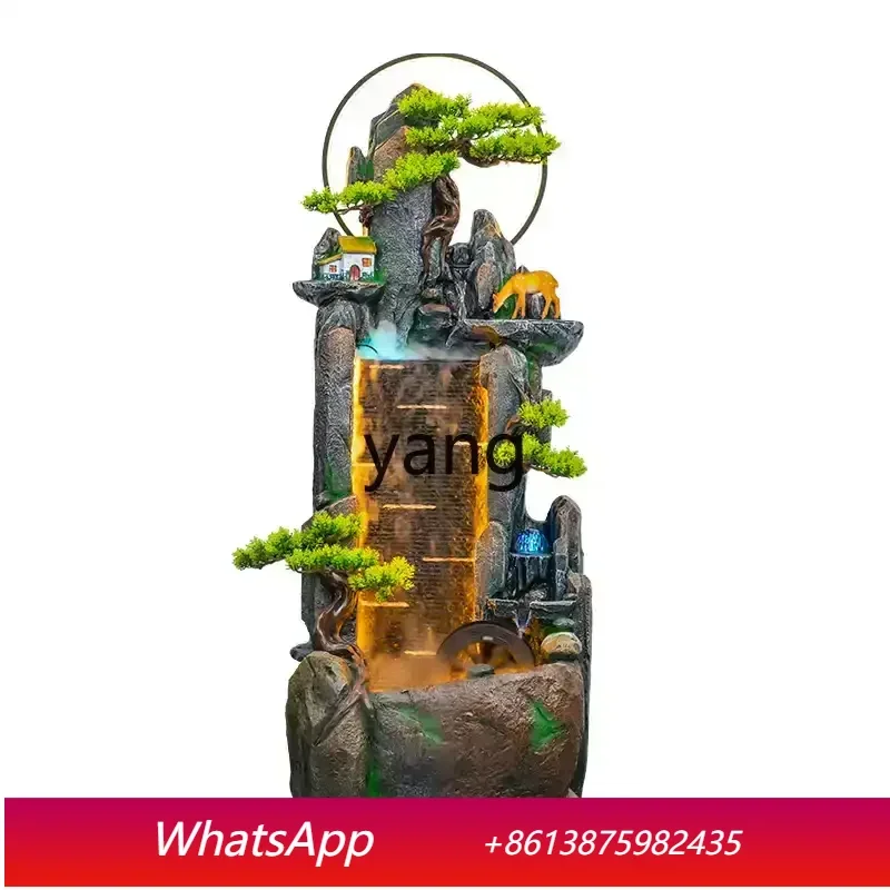 CX  rockery, flowing water makes money, fountain ornament, home living room, balcony, circulating water feature
