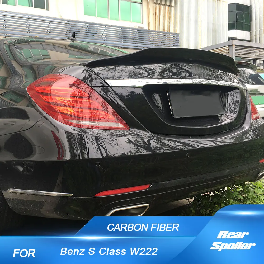 

Задний спойлер из углеродного волокна для Mercedes Benz S Class W222 S400 S450 S500 S550 S560 S600 S63 S65 AMG Sedan 2014-2020 Спойлер