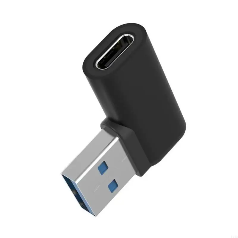 

E06D 90 Degree USB to Type C Adapter for Quick Data Transfer and Charging for Various Devices