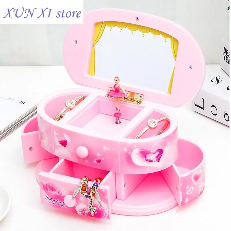 

Rotating Ballerina Music Box To Send Girlfriend Birthday Music Boxs Plastic Jewelry Storage Box Birthday/Christmas Gift