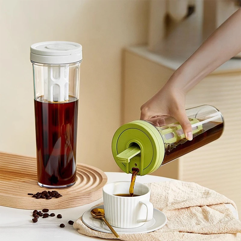 

1000ml Large Capacity Cold Water Pot for Outdoor Travel Chilled Water Cup Coffee Flask Portable Water Bottle