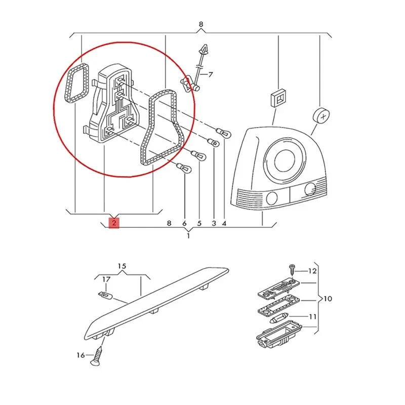 Taillight Replacement Part Right Side For Volkswagen Polo 2005-2010 Model 6Q6945096AB