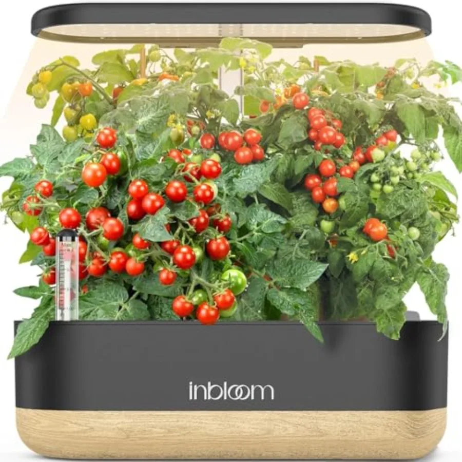 

Indoor Herb Garden 12 Pods Hydroponics System with Full-Spectrum LEDs Water Shortage Alarm Automatic Timer Height Adjustable Gr