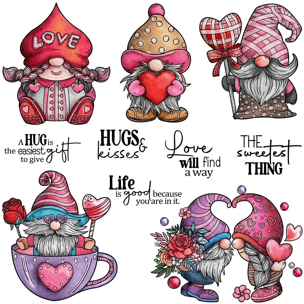 

Mangocraft Love Heart Gnome в чашке прозрачные штампы подарки ко Дню святого Валентина DIY принадлежности для скрапбукинга силиконовый штамп для карточек альбомов