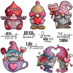 Mangocraft Love Heart Gnome In Cup Clear Stamps Valentine's Day Gifts DIY Scrapbooking Supplies Silicone Stamp For Cards Albums