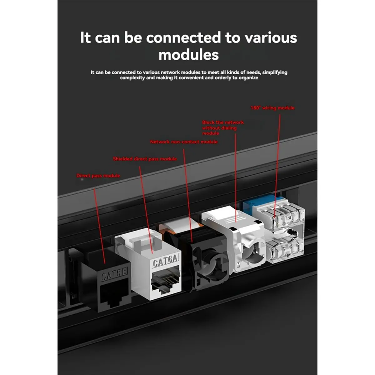 Digital Essentials 24-Port Cat6 Patch Panel UTP/STP Tool-Free Rack Mount Network Panel with Labels for Structured Cabling