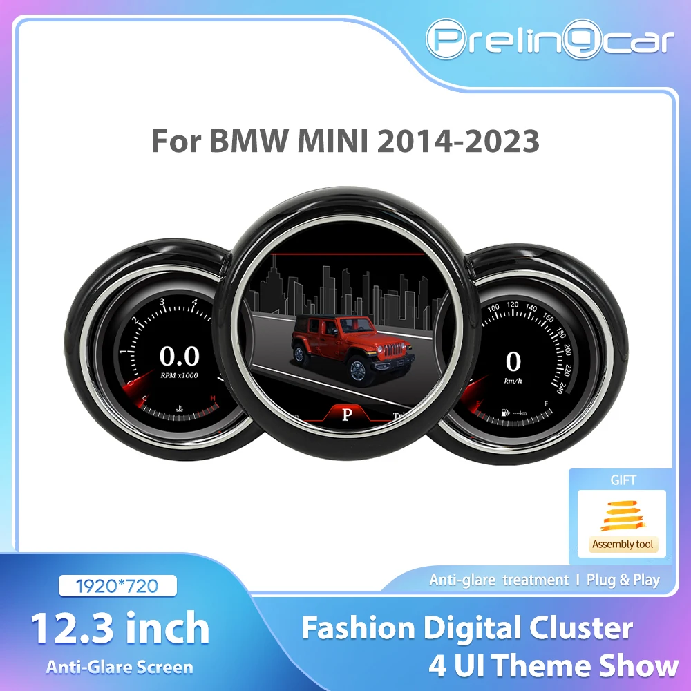 Prelingcar 11 Inch Digital Dashboard For BMW MINI 2014-2023 Years Car Lcd Panel Speedometer Virtual Cockpit