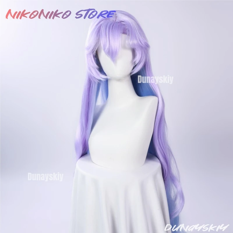 شعر مستعار Wuthering Waves Cantarella كوسبفريه أزرق أرجواني شعر طويل Rinascita Fisalia حفلة الهالوين العائلية للنساء والفتيات كرنفال