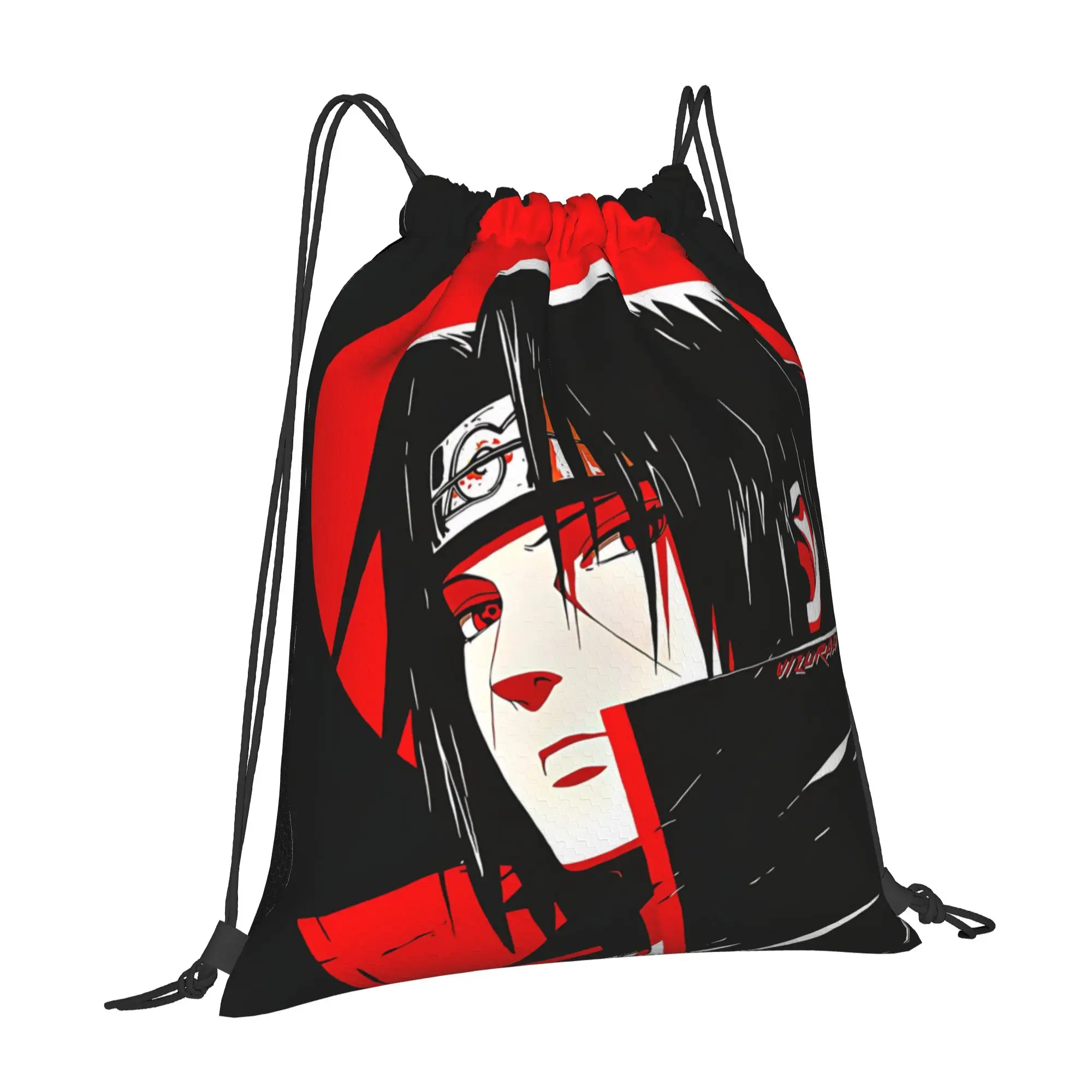 For travel Pouch Naruto anime comic  Kawaii Drawstring Bags Gym Shoe Clothes Storage Multi-function Teen Portable Rucksack