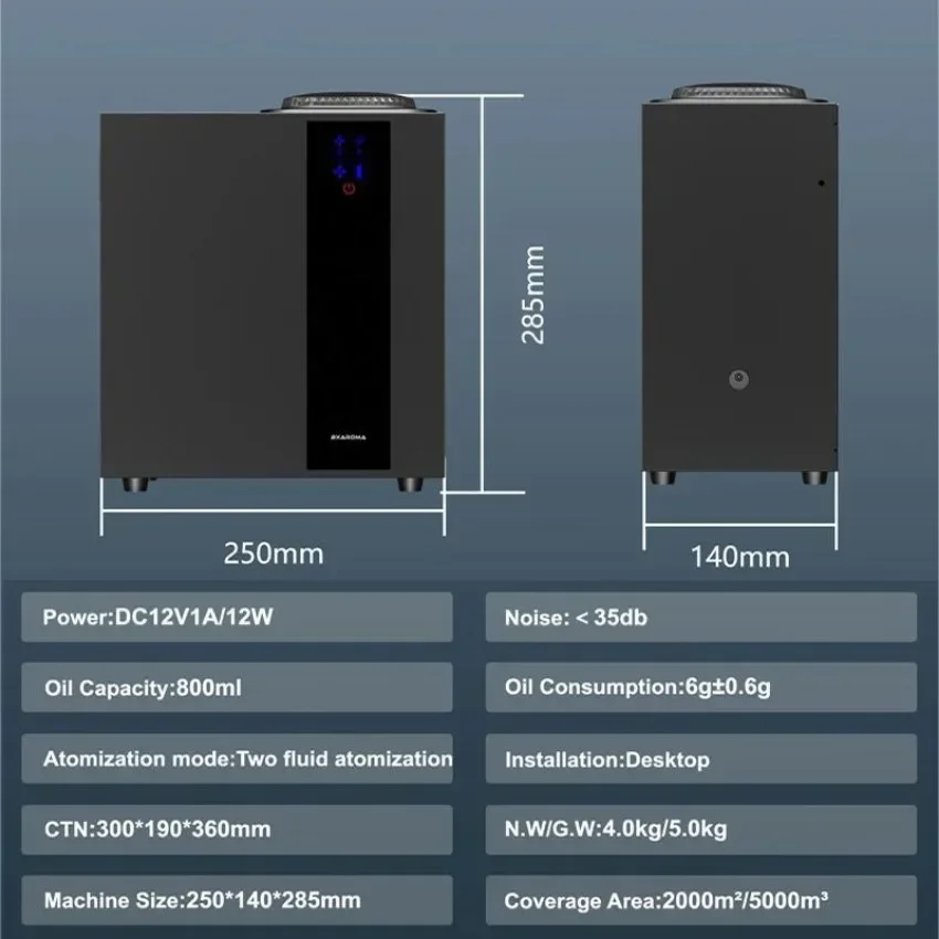 A3000 APP Control 22000sq.ft profumo commerciale deodorante per ambienti profumo macchina Hvac diffusore di aromi d'aria con Bluetooth/wifi 800ml