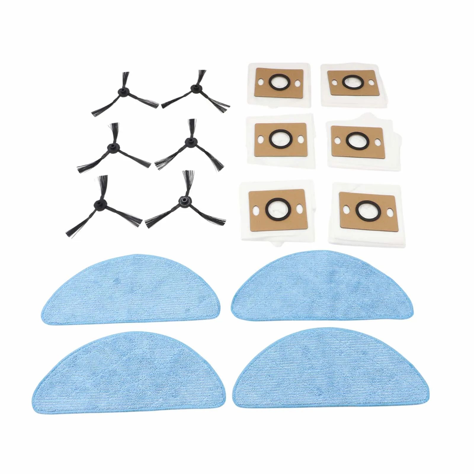 Side Brush Filter for Mop Cloth Dust Bag Set for ILIFE A12 for Pro V9 Pro Robot Vacuum Cleaner to Maintain Floor