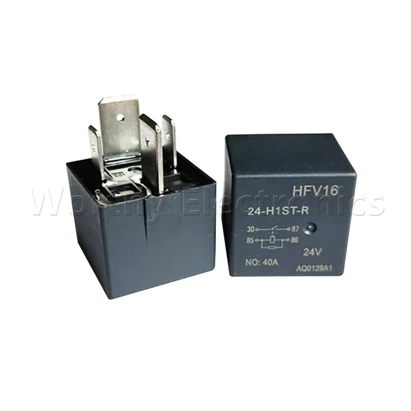 Free shipping 10pcs/lot relay 24VDC 40A 4PIN HFV16-24-H1ST-R