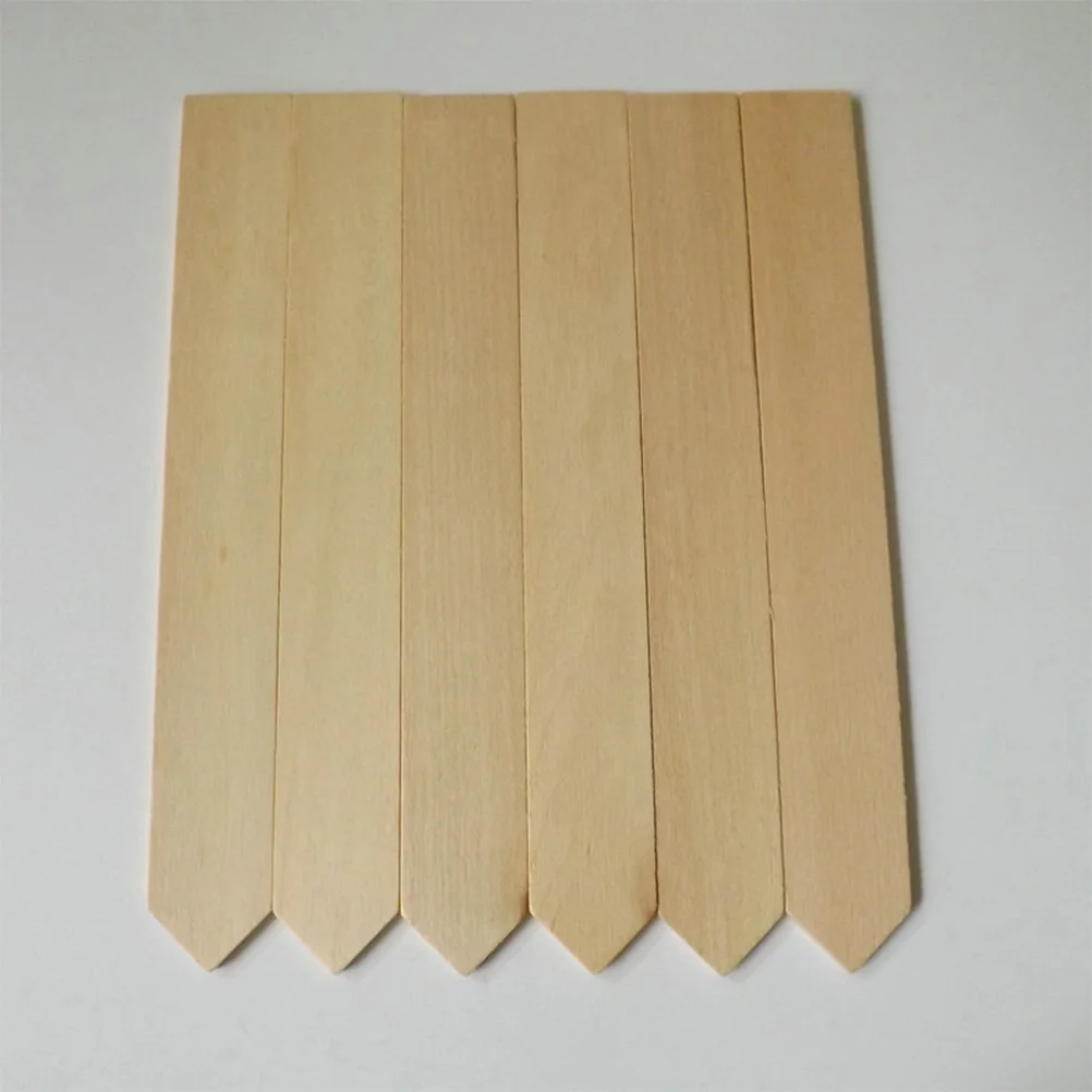 

100pcs Wooden Plant Labels Small Size For Potted Plants Garden Markers Nursery Tags Home School Botanical Use