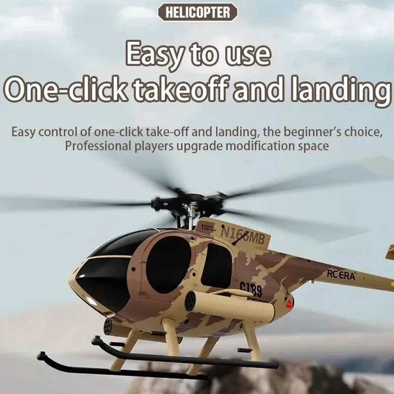 RC ERA 1:28 C189 Bird RC Helicopter 4CH MD500 Dual Brushless Air Pressure Fixed Height 6-Axis Gyro Simulation Model RC Toys