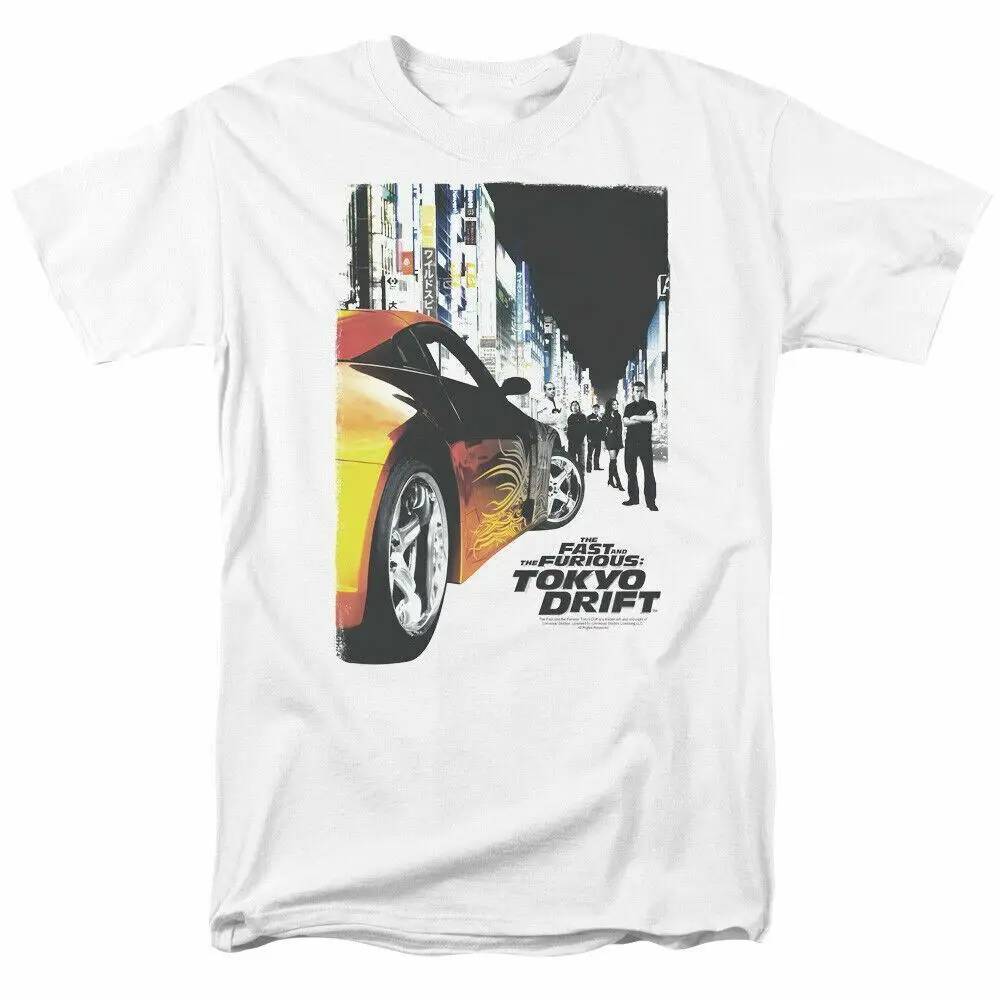 

Fast and Furious Poster T Shirt Mens Licensed Car Movie Tee White