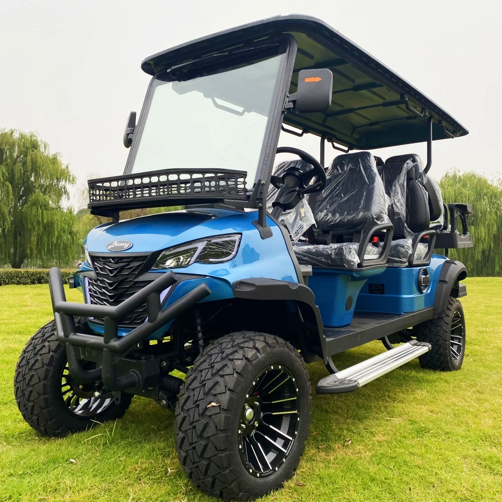 Brand New Design Factory Extreme Deluxe Edition 7000W Off Road  Electric Golf Car 72V Lithium Battery Solar Golf Cart