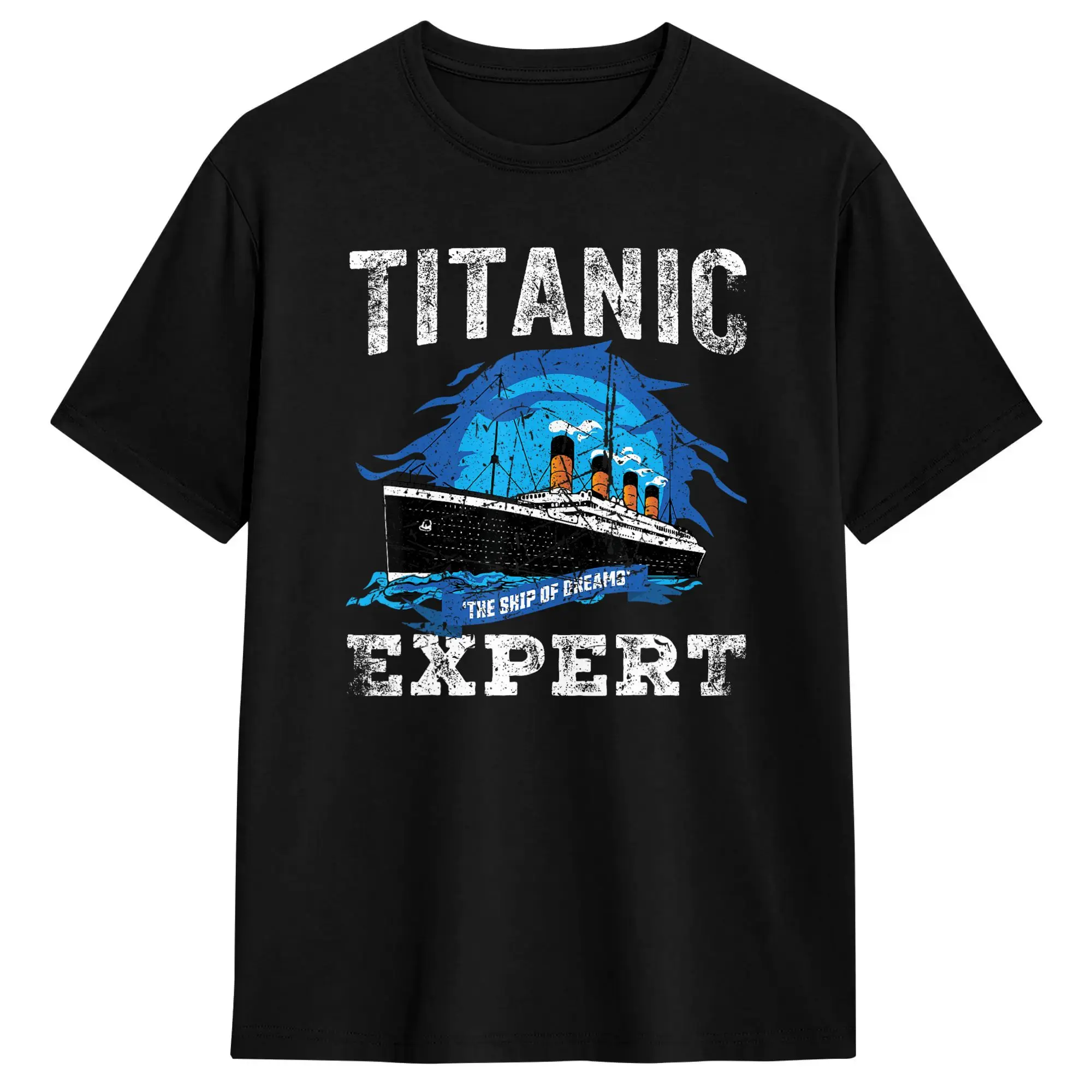 Oversized T-Shirt Vintage Titanic Expert Funny RMS Titanic Retro 100% Cotton T Shirts  Fashion Tee Shirt Short Sleeve Tees,