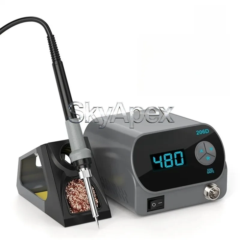 206D Soldering Station Adjustable Constant Temperature Digital Display Iron Internal Heating 80W High Power Repair Tool