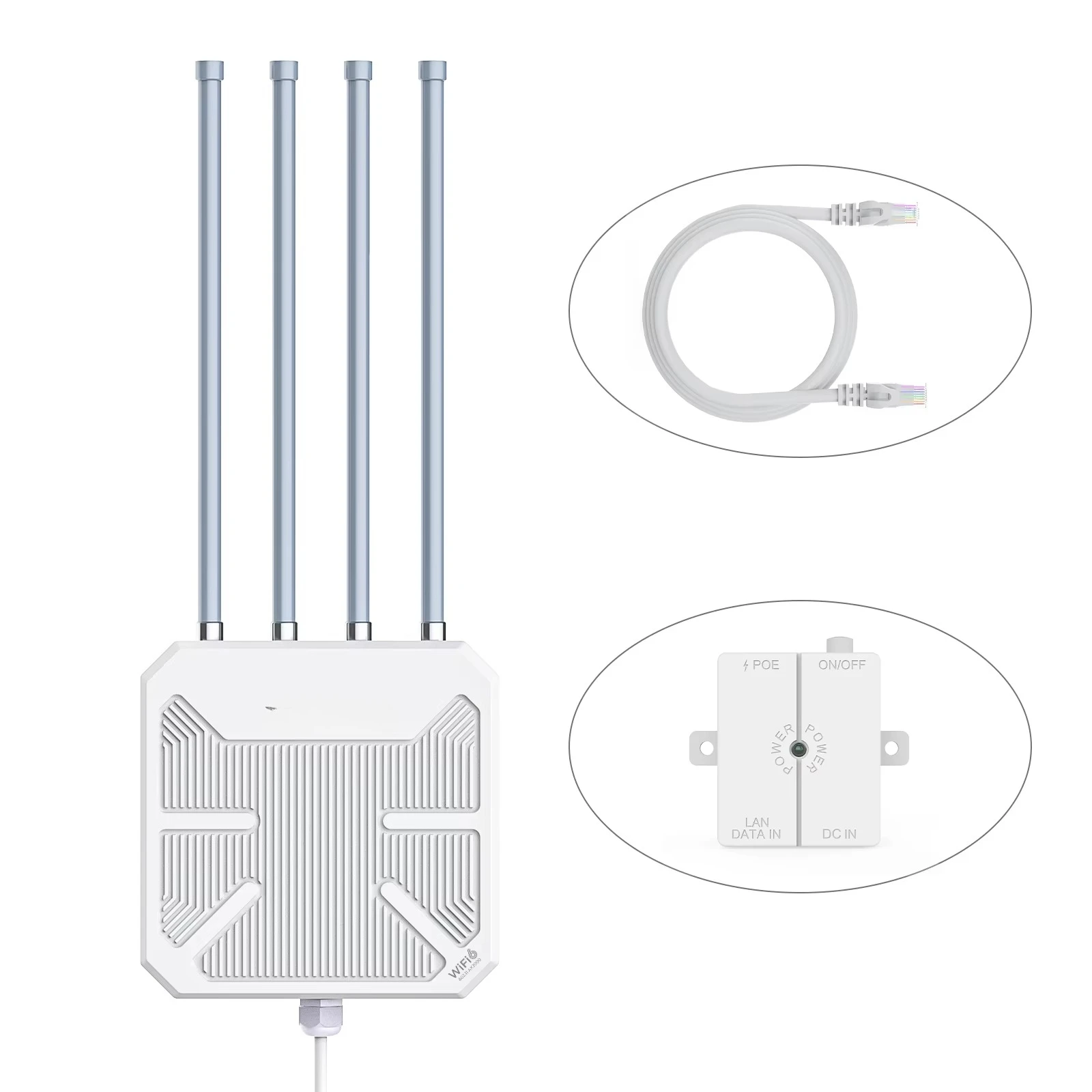 Wavlink AX3000 Dual Band Outdoor Access Point New WiFi6 802.11ax 600Mbps on 2.4GHz & 5GHz 1x10/1 Mesh Router WAN Port Interface