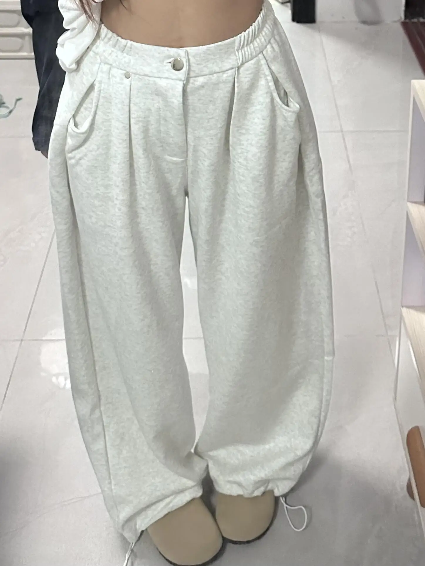 

Plus Size American Retro Sport Pants Women's Spring Autumn Lazy Sle Casual Drapey Loose Wide Leg Pants Sweatpants High Waist ...